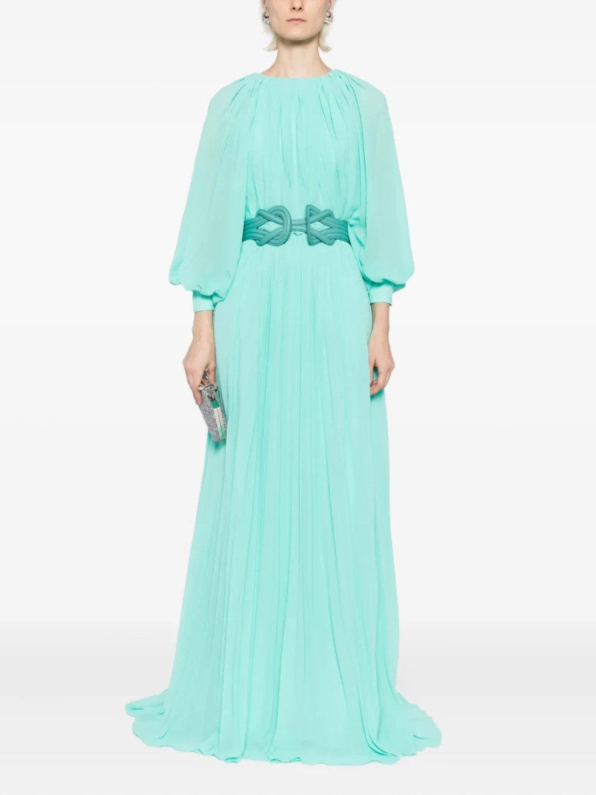 Saiid Kobeisy Pleated Long Dress