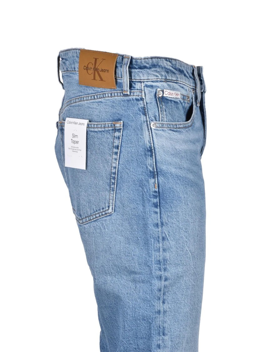 Calvin Klein Jeans Light Blue Five-Pocket Slim Taper Jeans