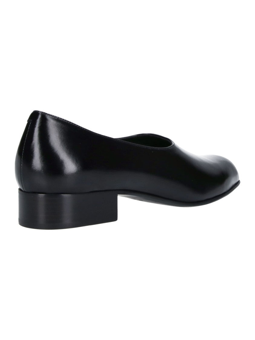 Khaite Glossy Leather Slip-On Moccasins With Squared Toe