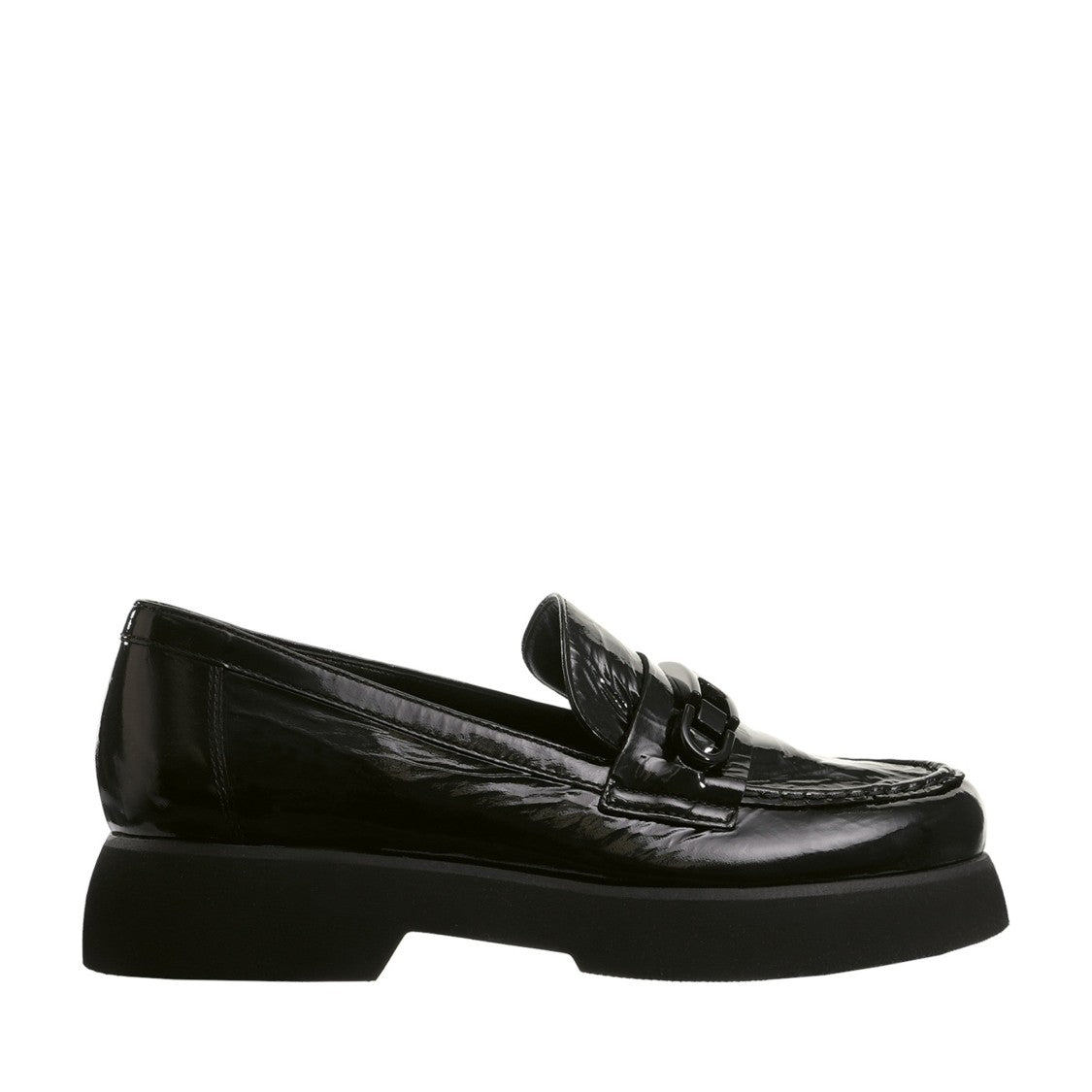 Högl Black Cecil Glossy Patent Low Dress Loafers
