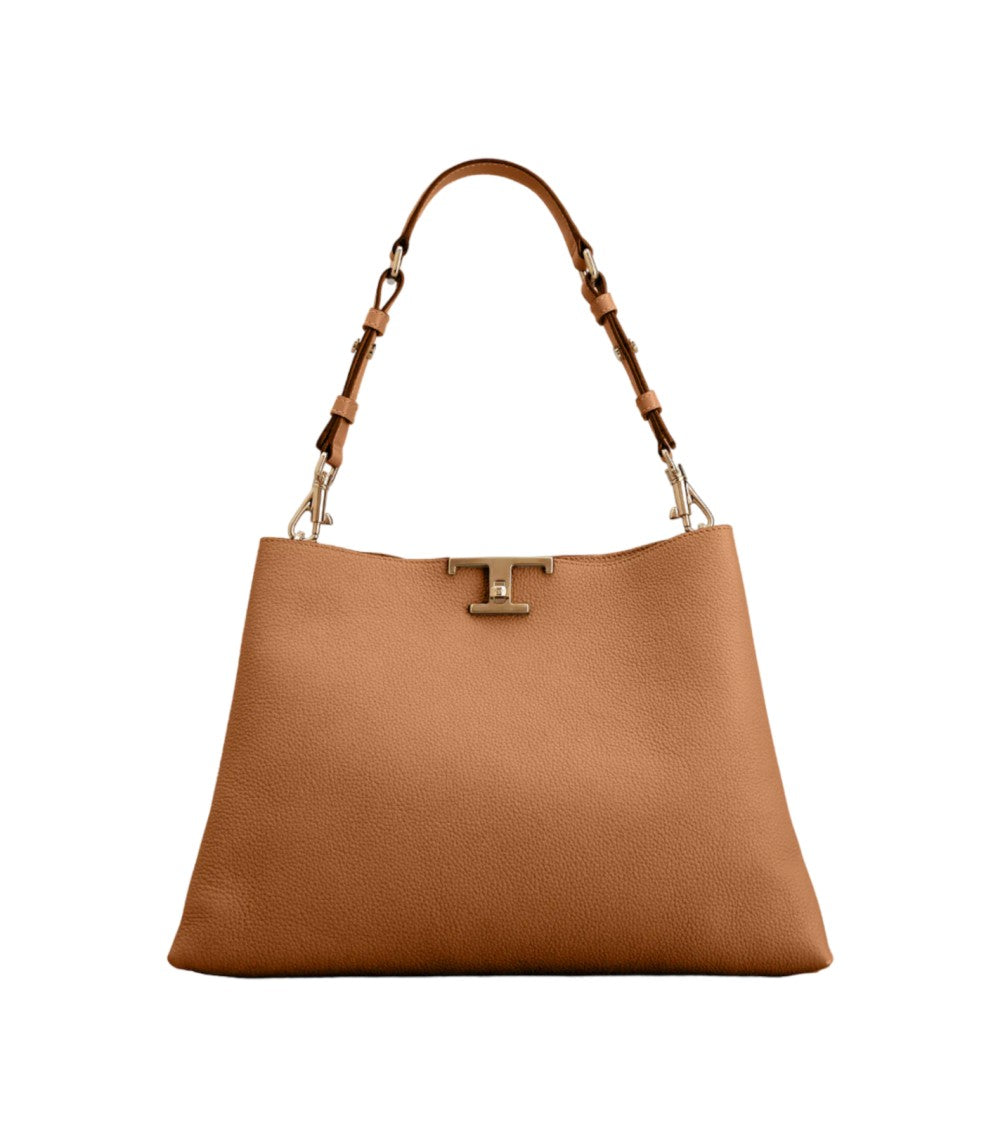 Tod's Structured Shoulder Bag With Pebbled Texture