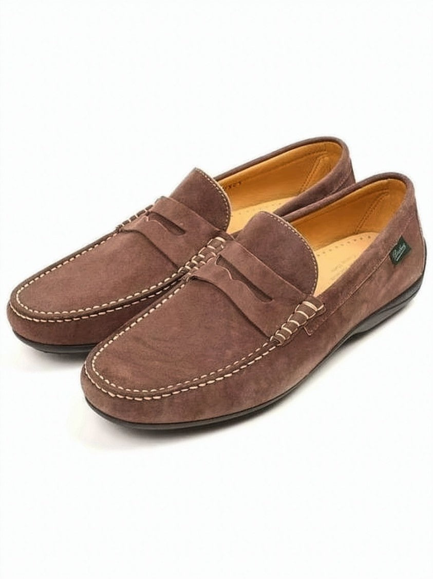 Paraboot Penny Strap Loafers With Suede And Leather Upper