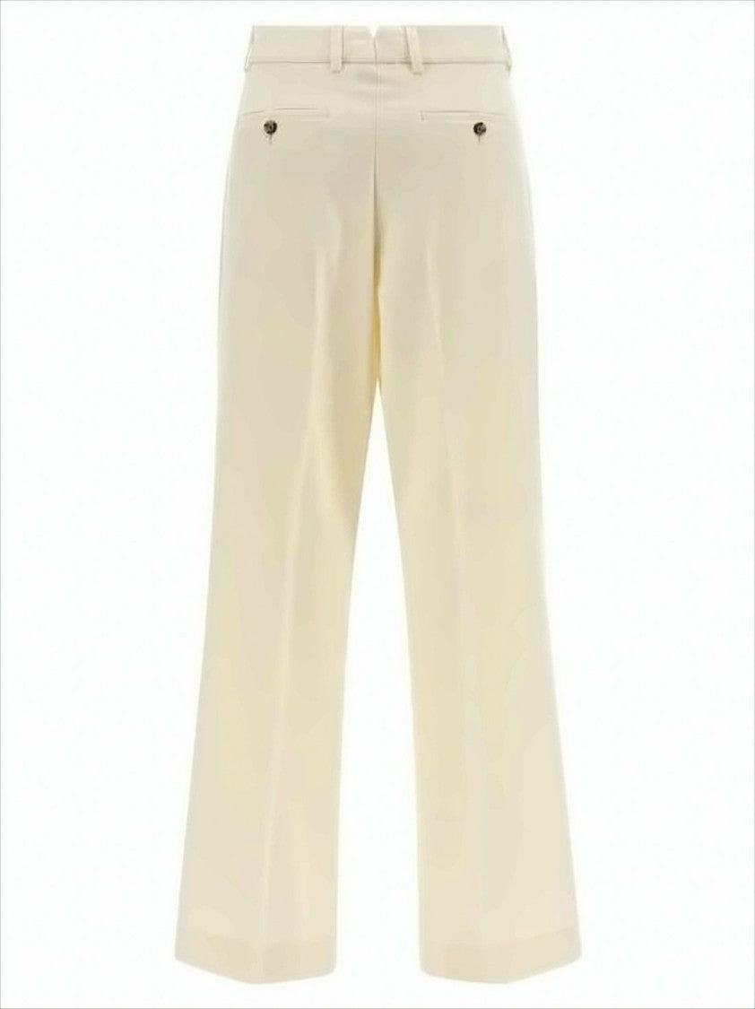Ami Straight-Leg Tailored Pants With Concealed Fastening