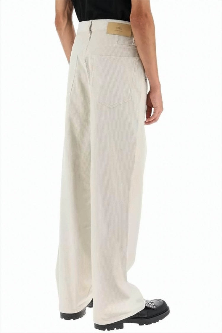 Ami Paris Straight-Leg Pants With Classic Five-Pocket Design