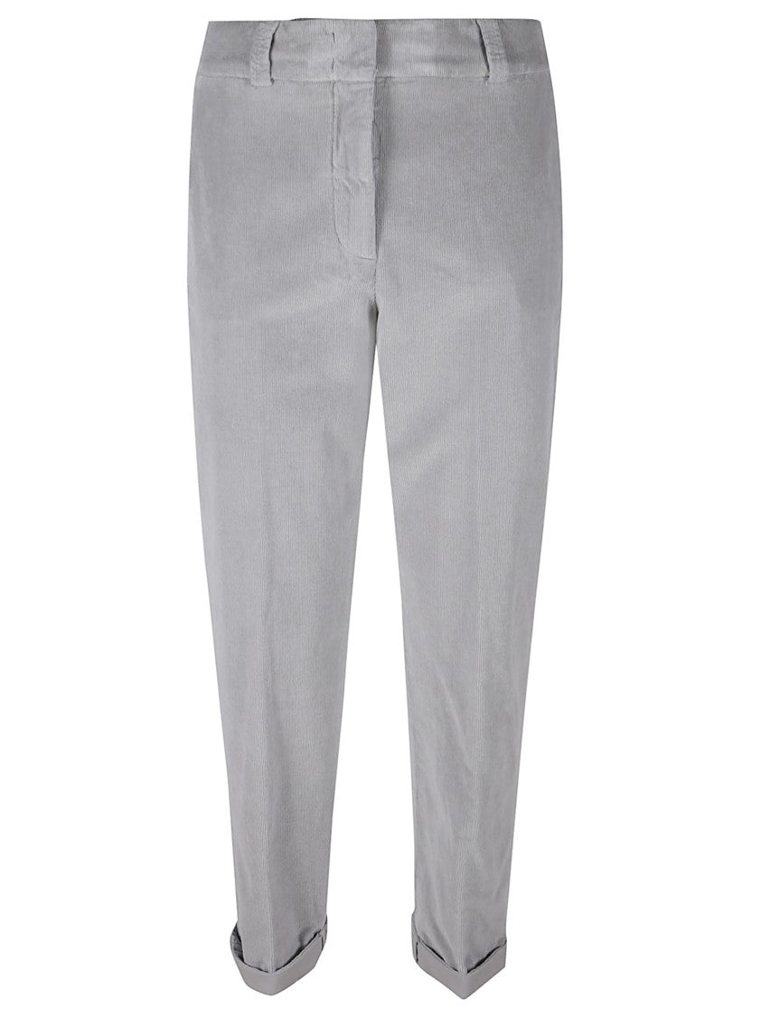 Peserico Corduroy Pants With Side Stripe