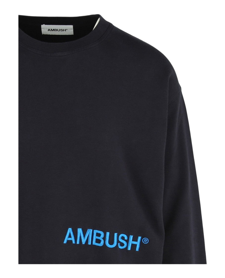 Ambush Oversized Crewneck Sweatshirt With Printed And Embroidered Logos