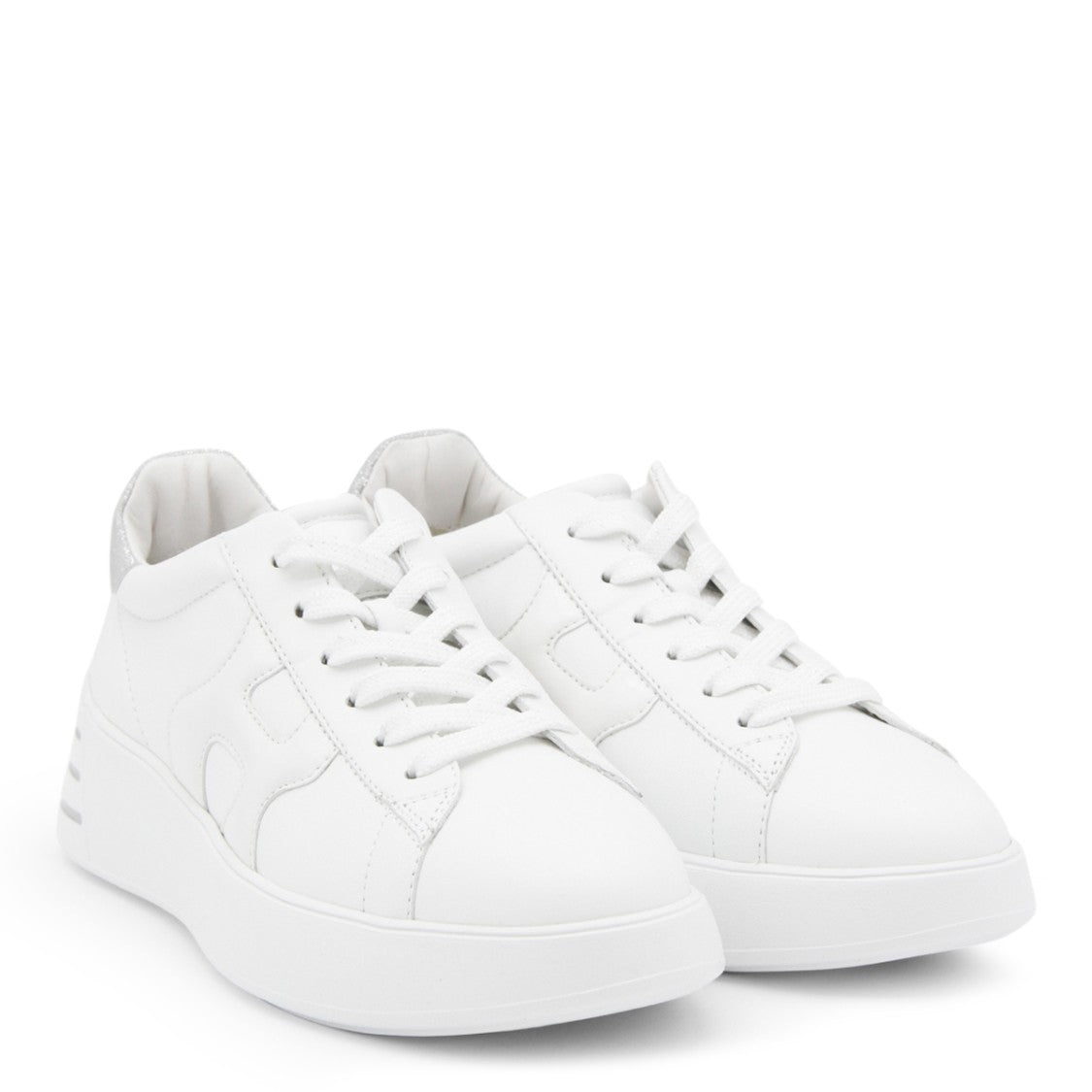 Hogan White Rebel Leather Low-Top Sneakers