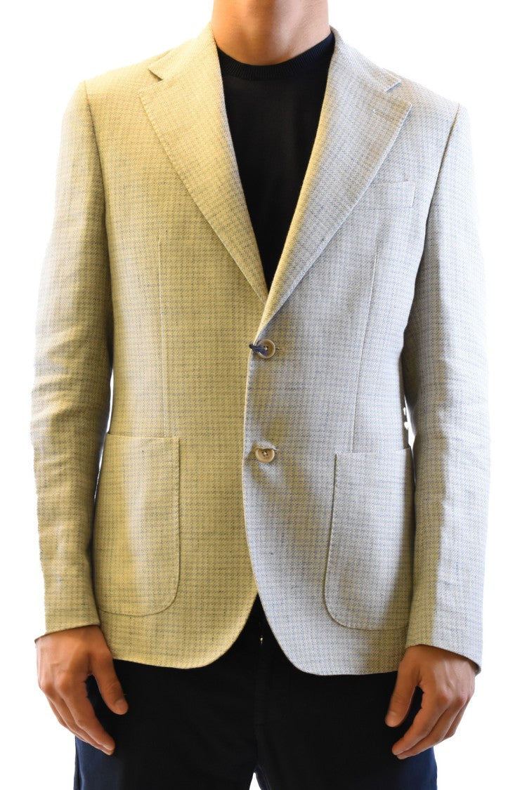Fay Multicolor Wool-Blend Notch-Lapel Blazer