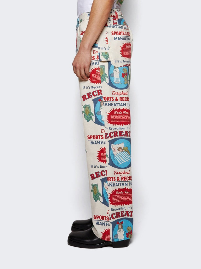 Bode Enrichment Knolly Brook Trousers White