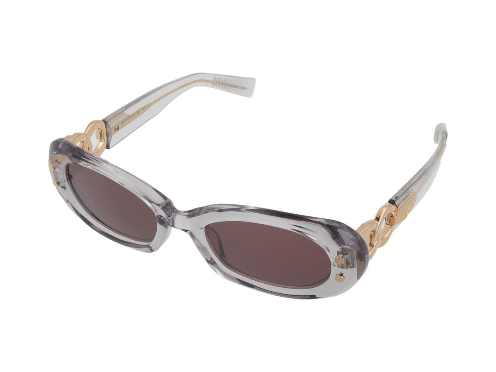 Balmain Grey Imperial Ii Acetate Rectangular Sunglasses