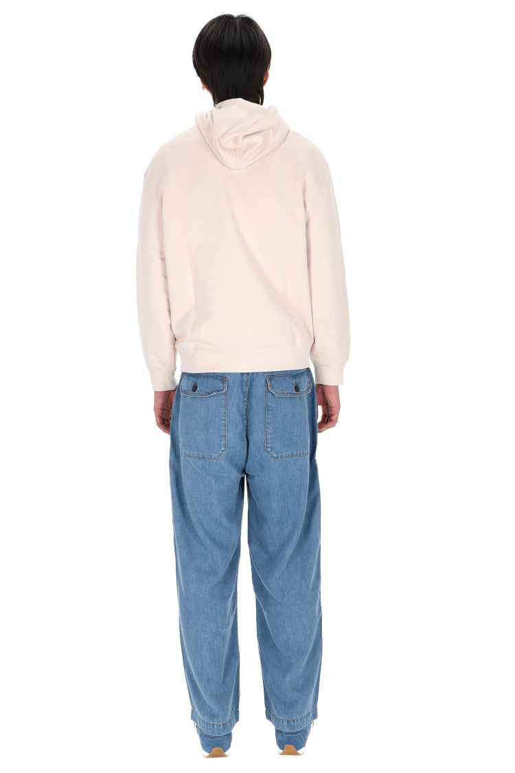 Maison Kitsuné Grey Fox Head Regular Fit Cotton Hoodie