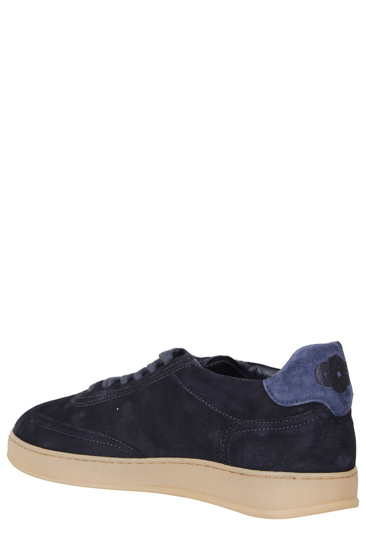 Soldini Blue Akira Amalfi Suede Low-Top Sneakers