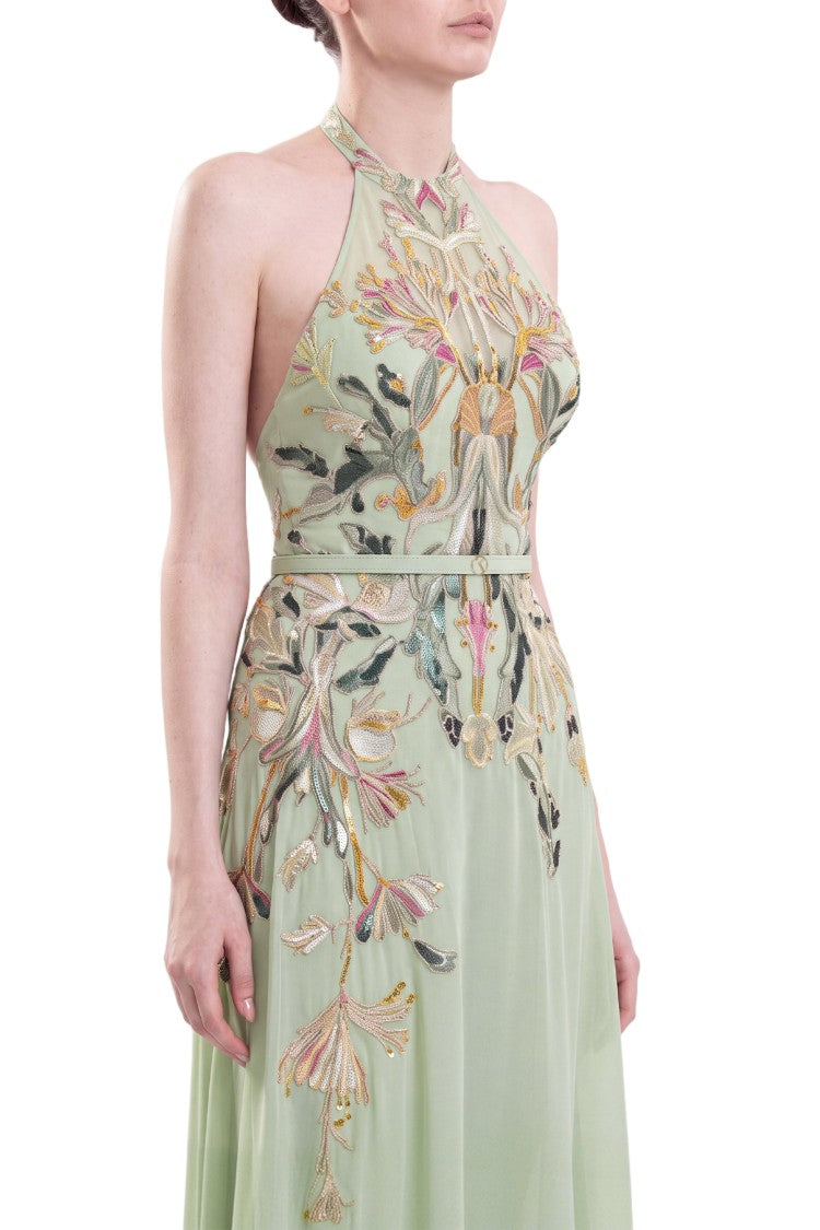 Saiid Kobeisy Embroidered Georgette Dress