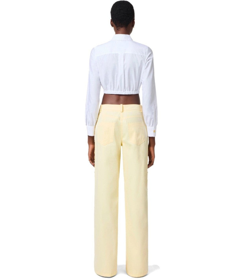 Elisabetta Franchi White Cropped Shirt
