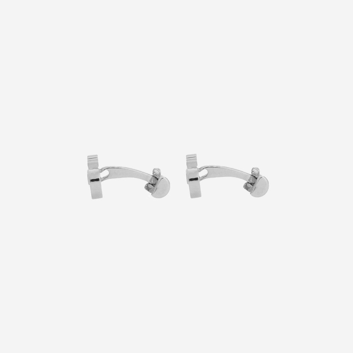 Salvatore Ferragamo Polished Silver Gancini Cufflinks