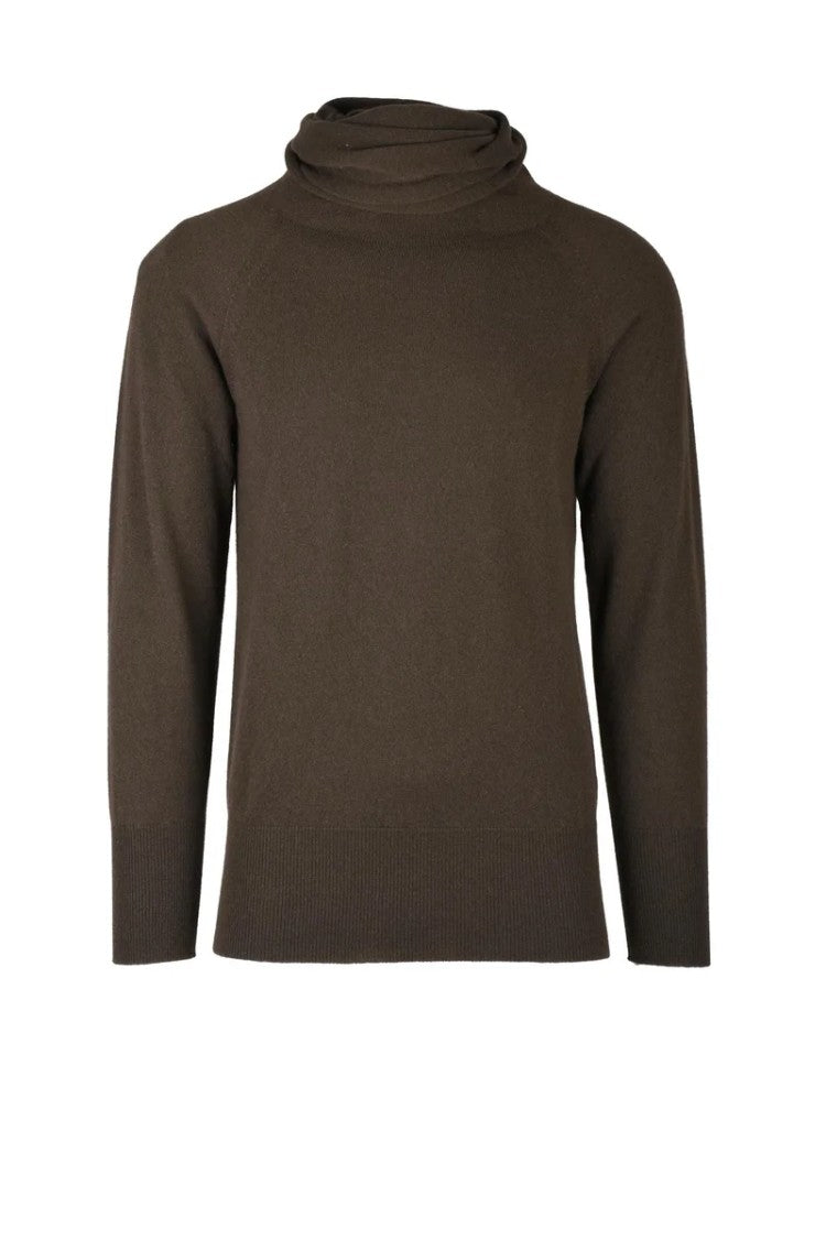 Malo Cashmere Hoodie Pullover - Brown