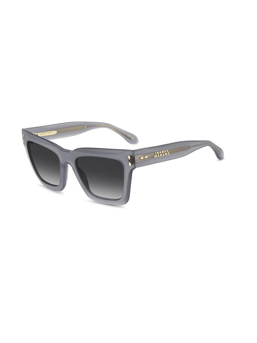 Isabel Marant Bold Square Frame Sunglasses With Gold Accents