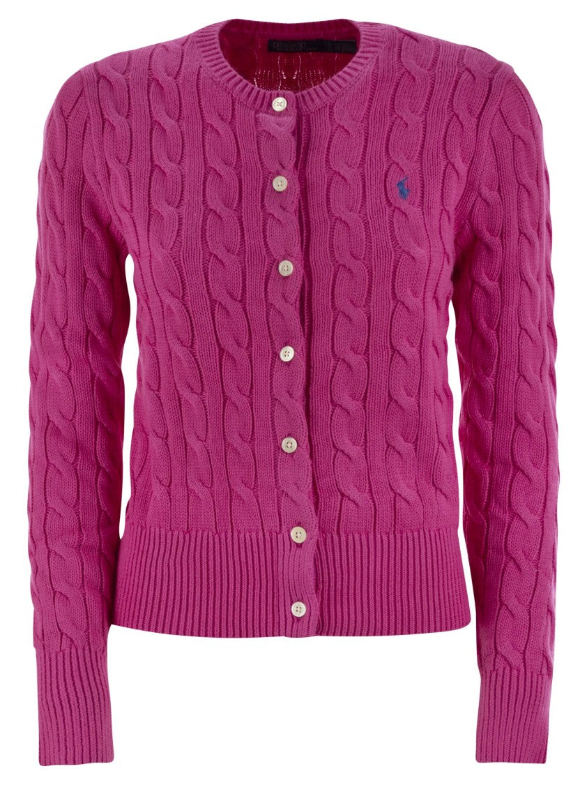 Polo Ralph Lauren Plaited Cardigan With Long Sleeves