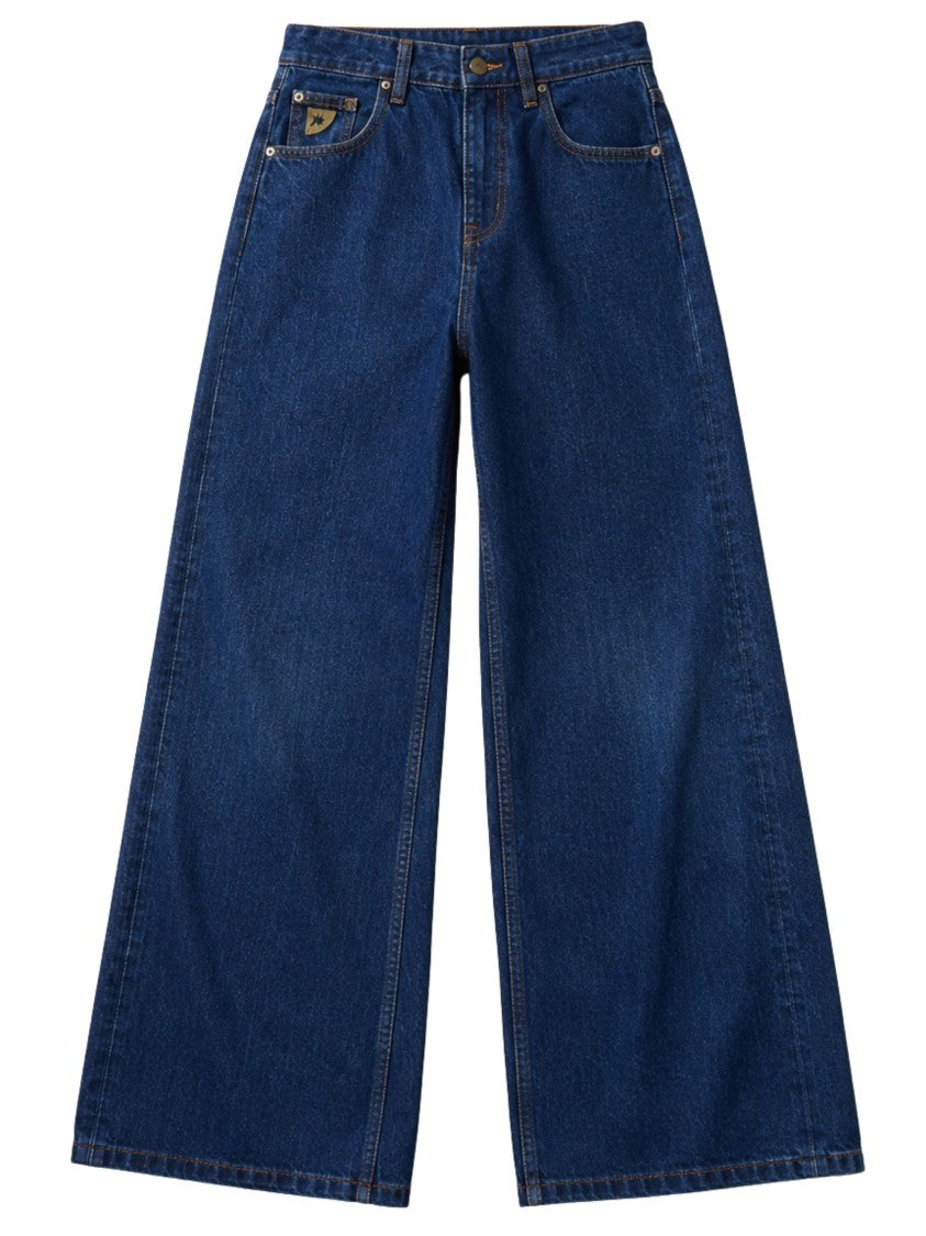 Iois High-Waisted Wide-Leg Denim Skater Jeans