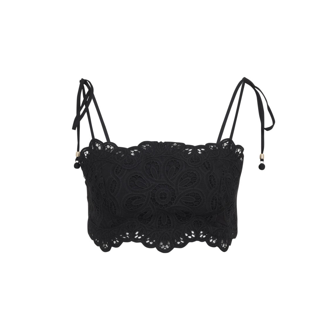 Zimmermann Black Top With Intricate Lace Detailing