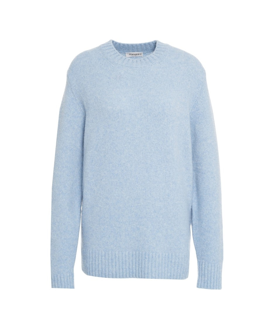 Kangra Knit Wool Sweater With Classic Crew Neckline