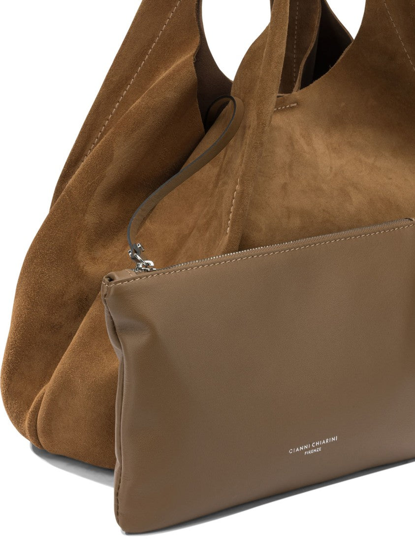 Gianni Chiarini Soft Suede Leather Shoulder Bag