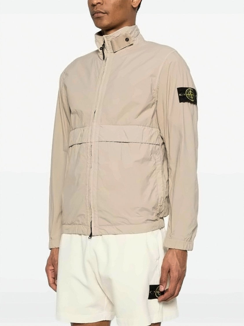 Stone Island Nylon Smarilia-Tc Stand Collar Jacket With Snap Button Closure