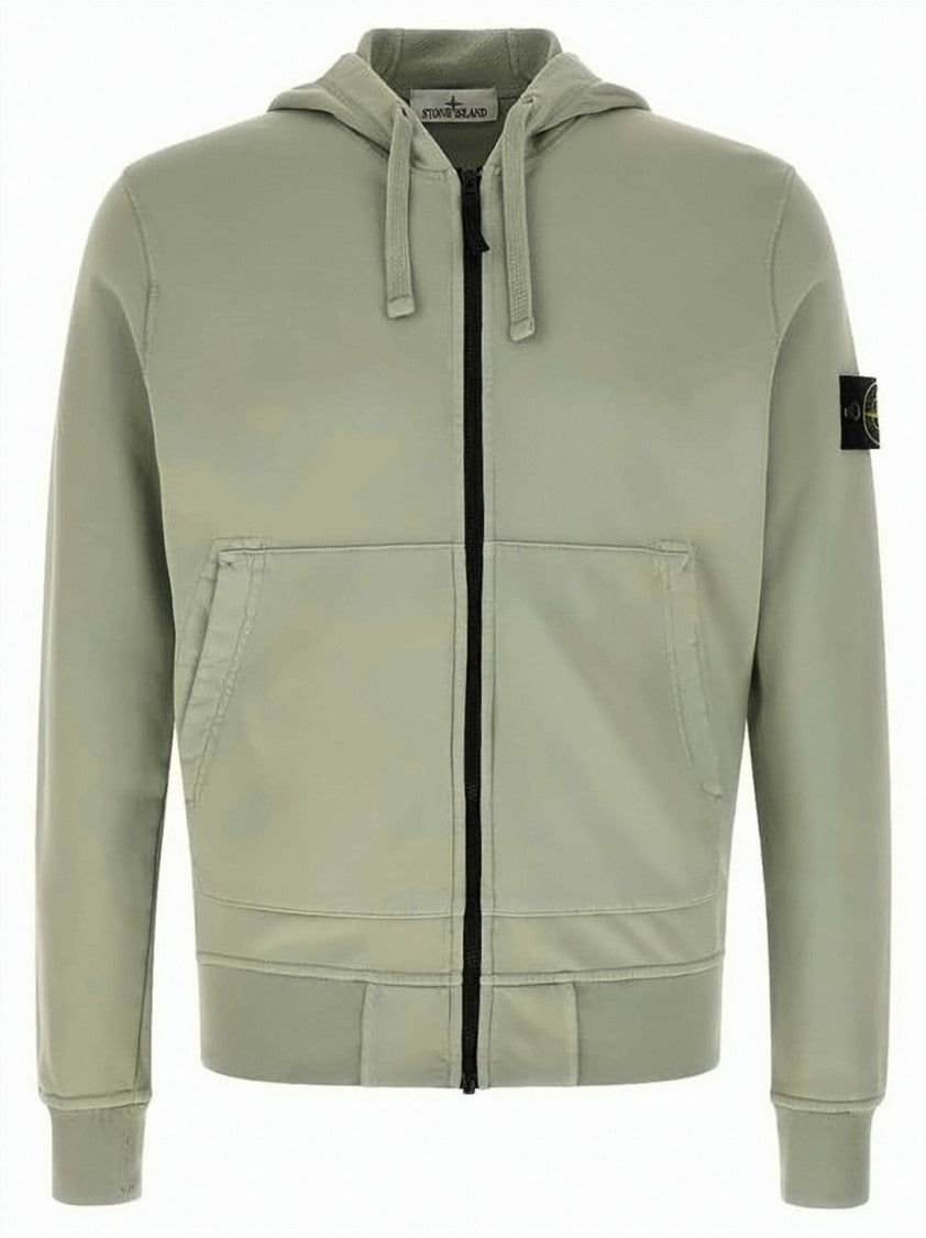Stone Island Full-Zip Hoodie With Drawstring Hood