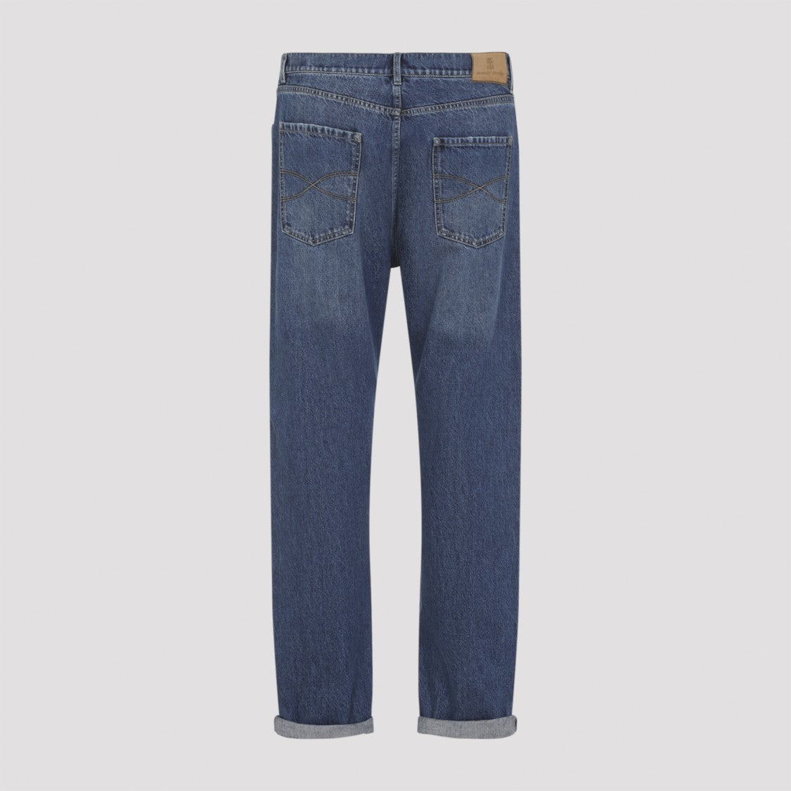 Brunello Cucinelli Medium Blue Straight-Leg Jeans