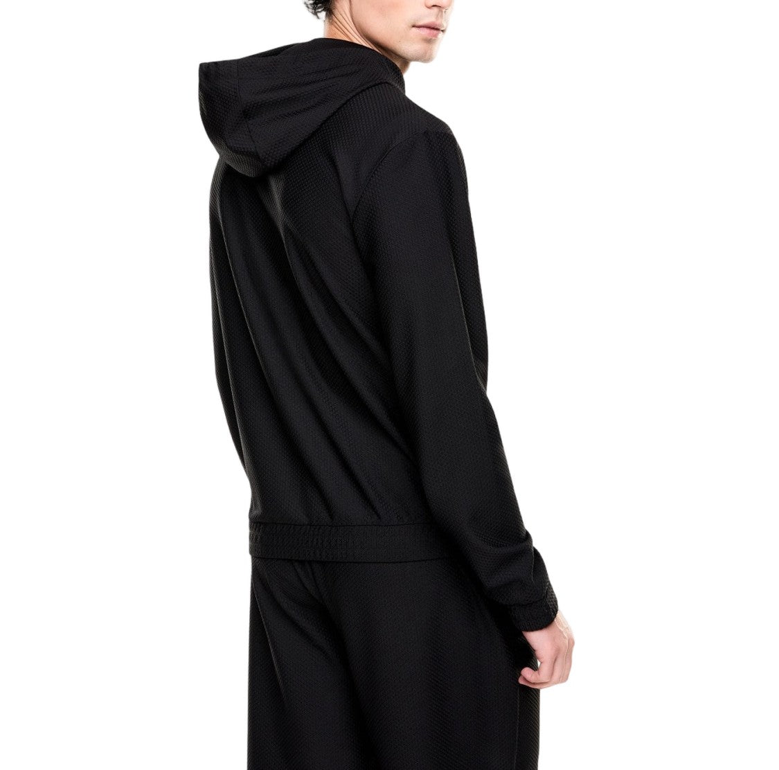 Ea7 Emporio Armani Full-Zip Sweatshirt With Drawstring Hood