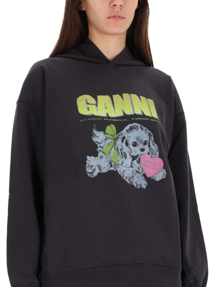 Ganni Puppy Sweatshirt