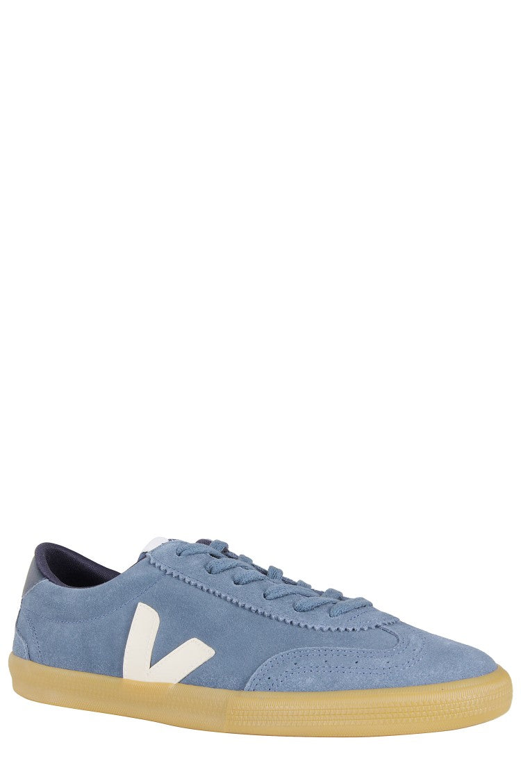 Veja Minimalist Suede Sneakers With Rubber Logo