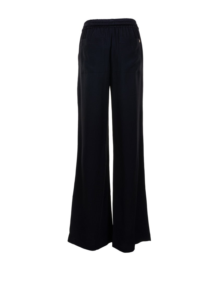 Ami Wide-Leg Black Trousers With Relaxed Fit