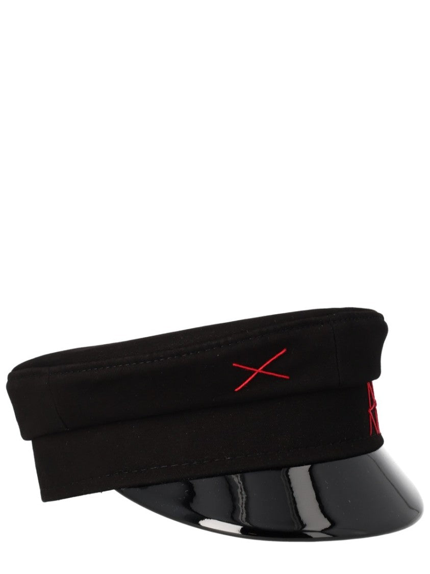 Ruslan Baginskiy Crown Patent Leather Visor Hat