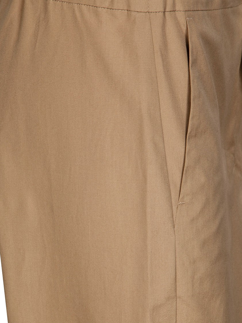 Max Mara Brown Smmargento Cropped Poplin Pants