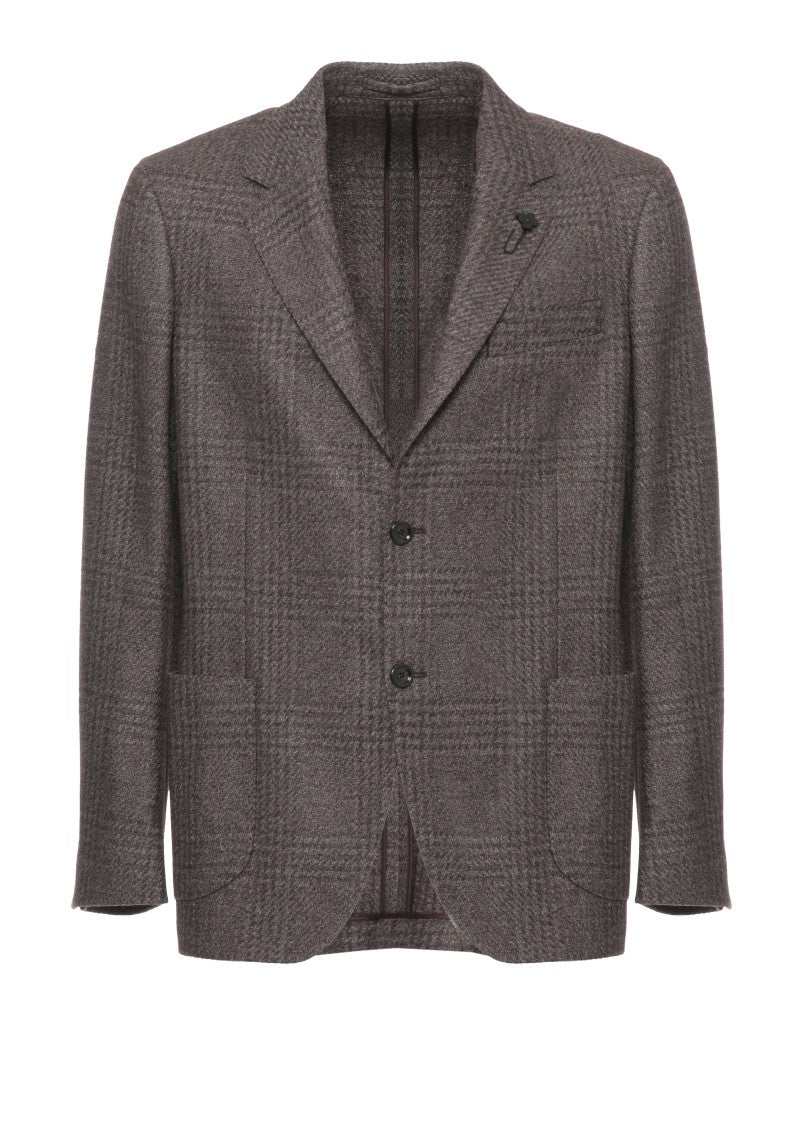 Lardini Classic Wool Jacket With Iconic Pin
