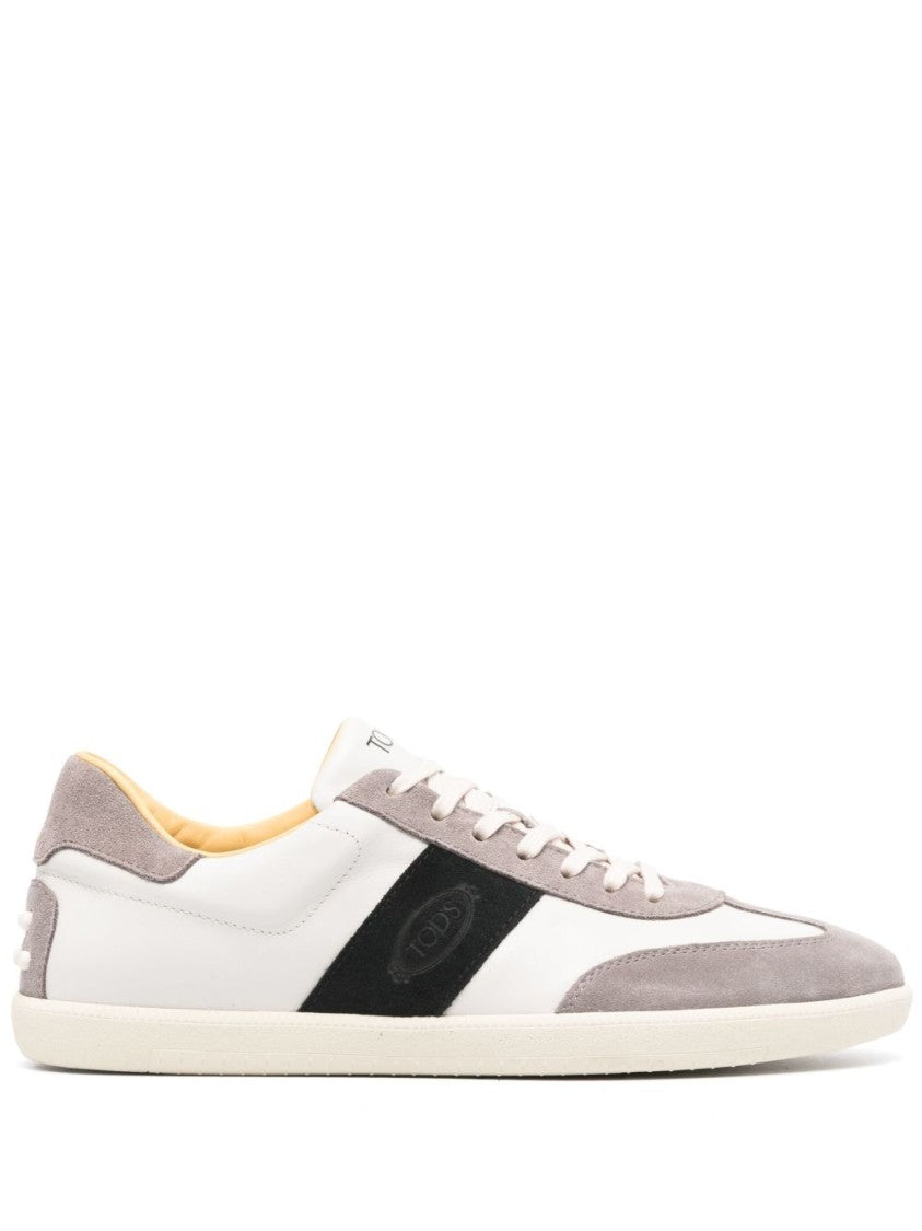 Tod's Color-Blocked Leather Sneakers With Signature Gommino Sole