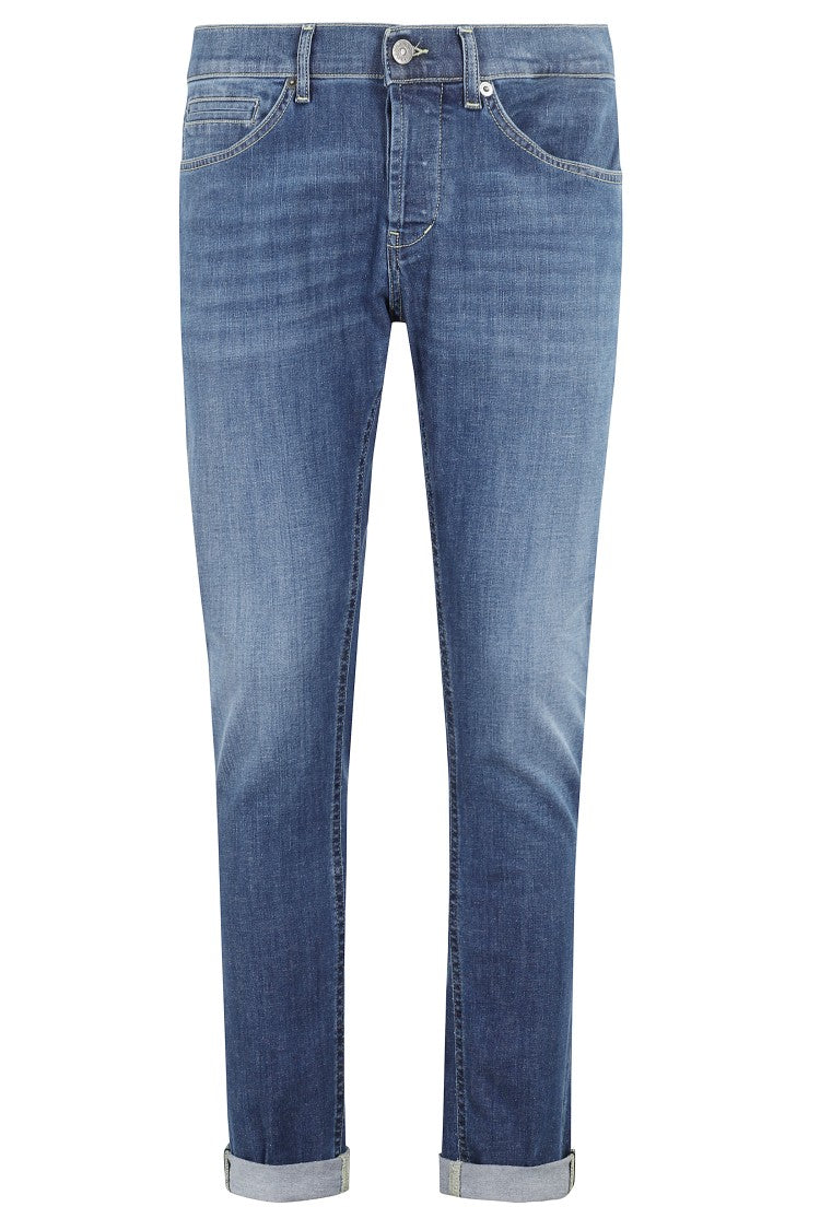 Dondup Skinny-Fit Medium Blue Stretch Denim Jeans