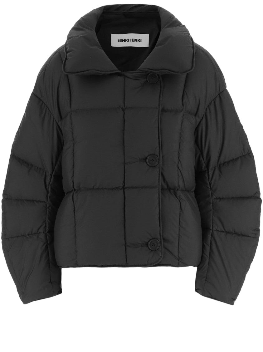 Ienki Ienki Short Black Down Jacket With Quilted Design