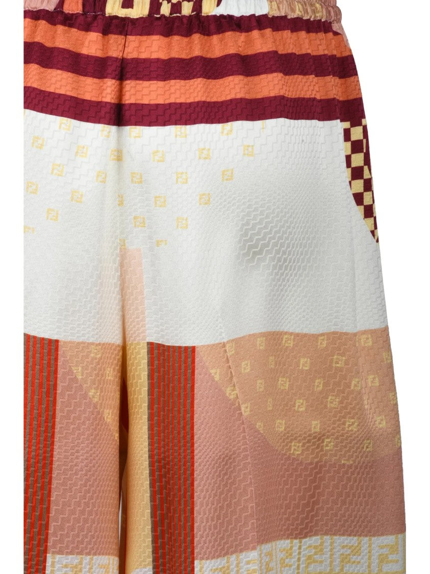 Fendi Satin Trousers - Multicolor