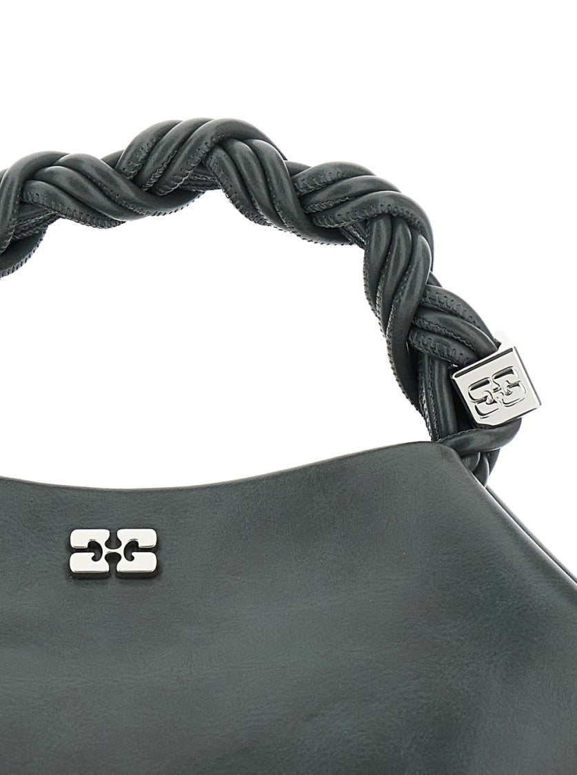 Ganni Hexagonal Shape Shoulder Bag With Braided Handle