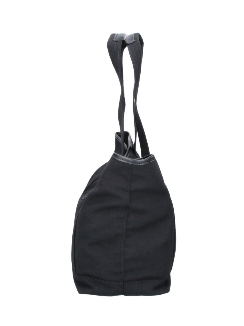 Vivienne Westwood Black Small Grant Embroidered Fabric Tote Bag