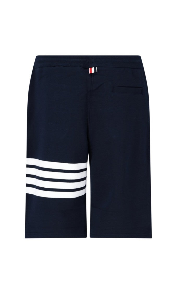 Thom Browne Classic Blue Cotton Shorts With Timeless Appeal