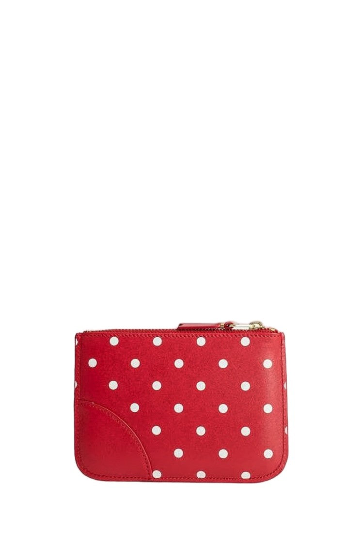 Comme Des Garçons Rectangular Red Cowhide Leather Pouch