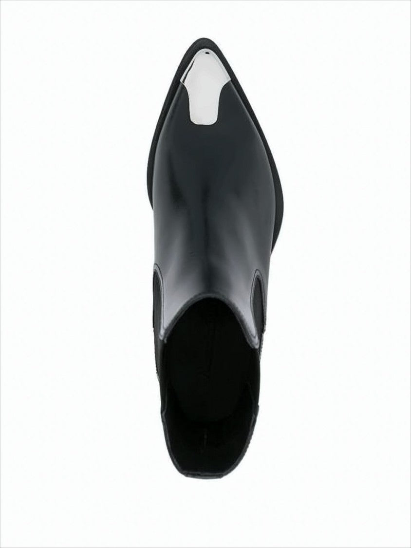 Alexander Mcqueen Ankle Boots With Metallic Cap