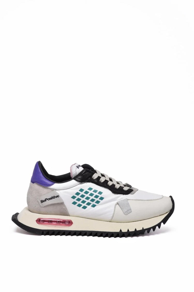 Be Positive Leather/Polyester Sneakers - White