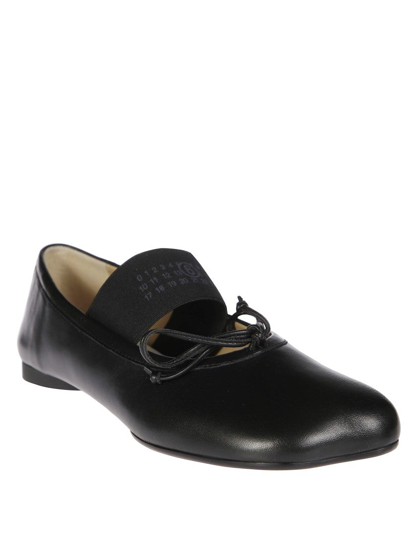 Mm6 By Maison Margiela Black Ballet Flats With Elastic Band