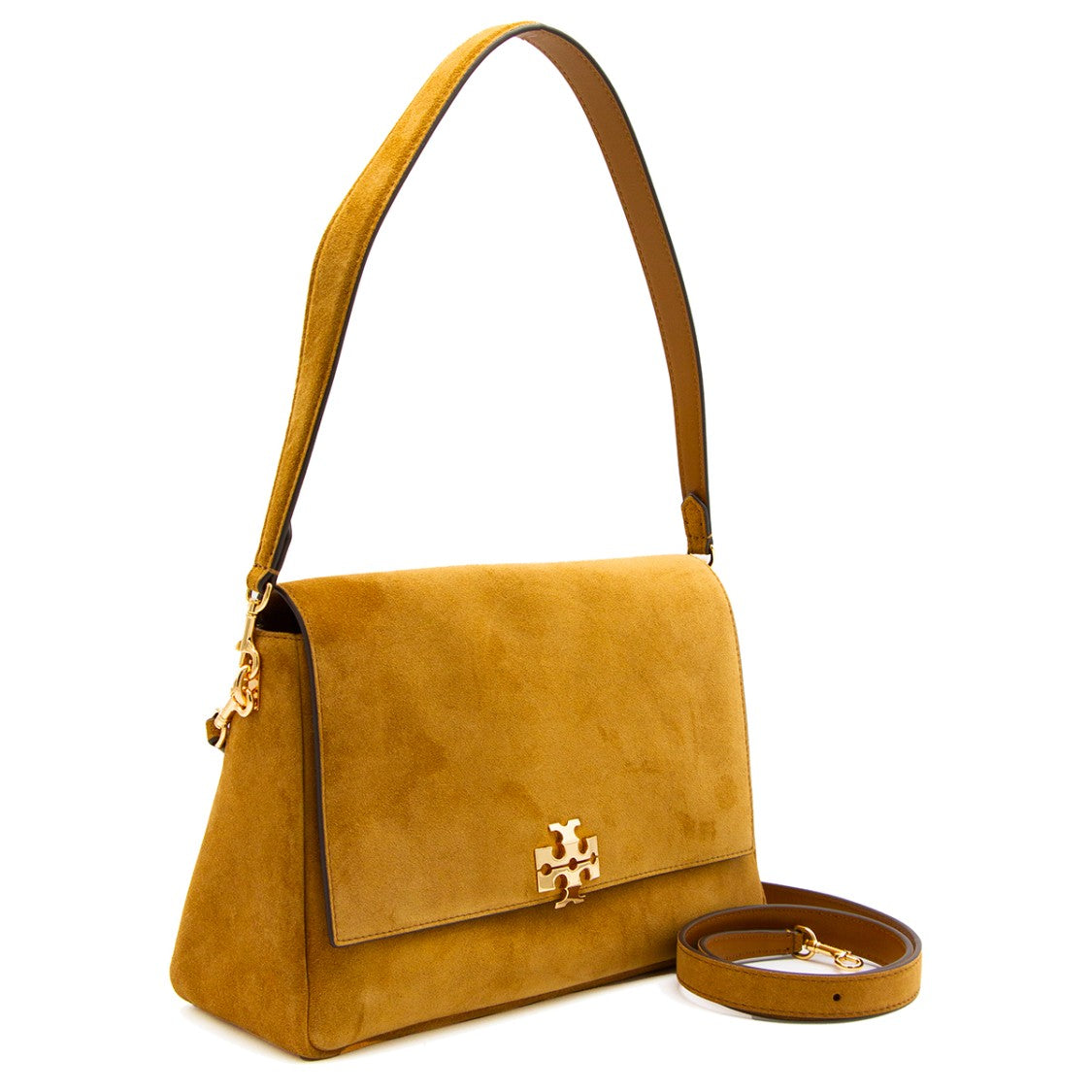 Tory Burch Charlie Medium Shoulder Bag In Suede
