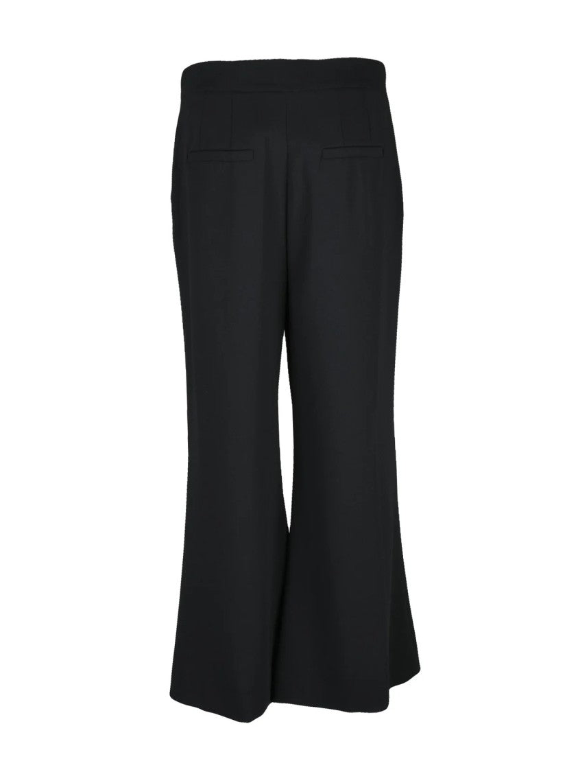 Marella Art.365 Fluid Black Trousers With Slightly Flared Leg And Refined Finish