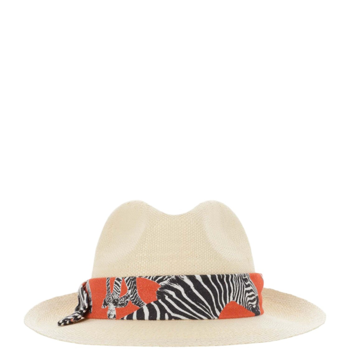 Alexia Alvarez De Toledo Panama Hat With Zebra Pattern Belt